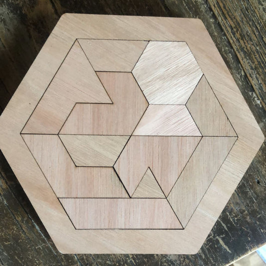 Hexagonal Wooden Puzzle
