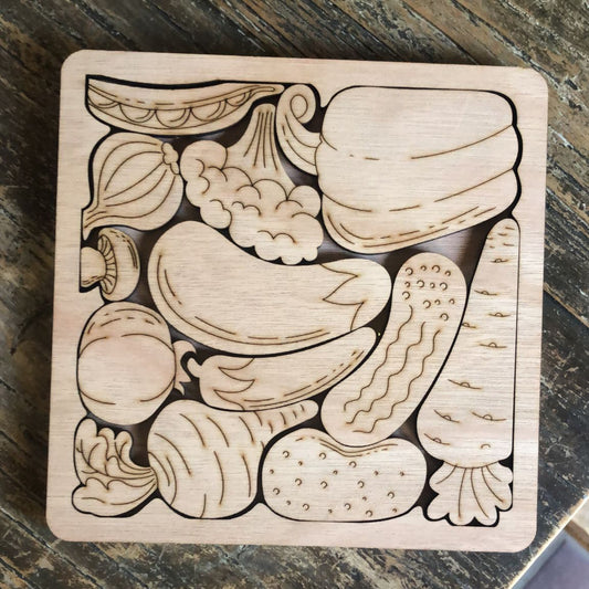 Vegetable Wooden Puzzle